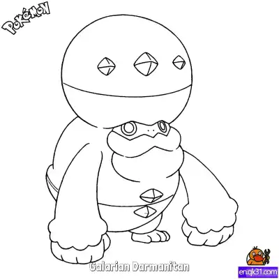 Free printable Galarian Darmanitan Coloring Page - Free Printable Pokemon Coloring Sheets coloring page
